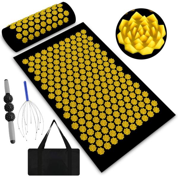 Quality ABS Plastic Yoga Acupuncture Mat 18D  Foam With Carry Bag for sale