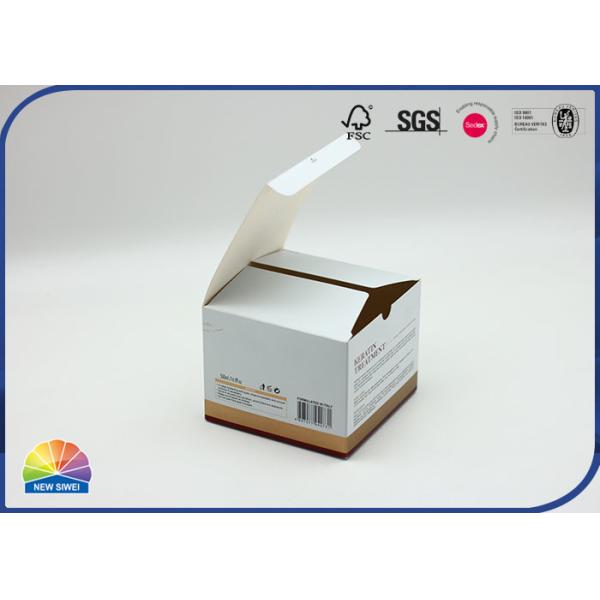 Quality Custom Folding Gold Paper Gift Box With Embossing Matte Lamination for sale