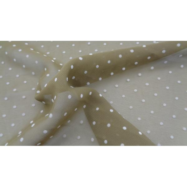 Quality 100% Polyester Cut Flower Dot Plush Chiffon Clothing Fabric 62G 75DX75D for sale