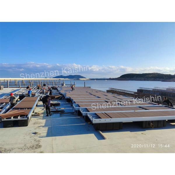 Buy cheap Customized Aluminum Alloy Floating Walkway Pontoon With LLDPE Floats/Mooring Cleats/WPC Decking For Marina Yacht Docks from wholesalers