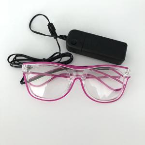 Buy cheap Clear Frame Lens Luminous LED Glasses With Neon Light Flashing from wholesalers