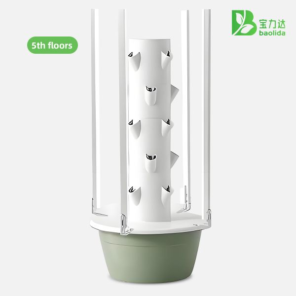 Vertical Farming LED Grow Lights Hydroponic Tower 30L 5 Layer Growing Hydroponic