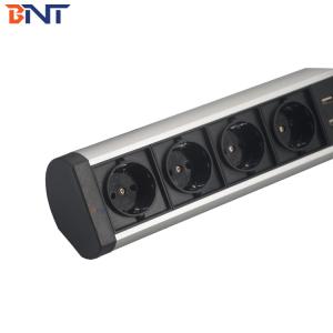 Buy cheap Horizontal EU power clamp on table power socket box with data connectors from wholesalers