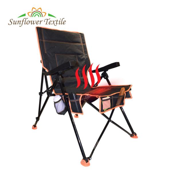 Buy cheap 58 x 89 x 100cm Heated Foldable Camping Chair 600D Waterproof Oxford Custom Color from wholesalers