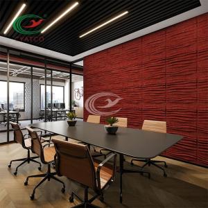 Buy cheap Indoor Polyester Fiber Wavy Wall Panels Flameproof Multiscene from wholesalers