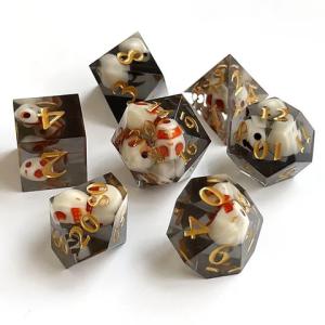 Practical Natural Resin RPG Dice Set Wear Resistant Lightweight