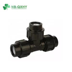Buy cheap Round Head Code Pn10/12/16 Black Plastic PP Compression Pipe Fitting Elbow for Irrigation from wholesalers