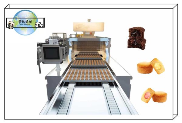 Buy cheap PD800 Cup Cake Custard Muffin Madeline Cake Production Line Cup Cake Making Machine Cup Cake Bakery Equipment Machinery from wholesalers