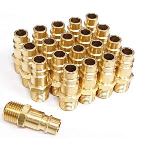 Buy cheap Pro High Flow Coupler & Plug Kit V-Style, 1/4 in. NPT, Solid Brass Quick Connect Air Fittings Set from wholesalers