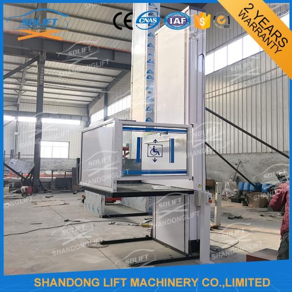 Hydraulic Vertical Wheelchair Platform Lift / Aluminum Alloy Patient Lifting Hoists