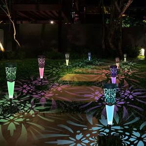 Modern Style IP65 Waterproof Pathway Garden Lights Solar Powered Decorative