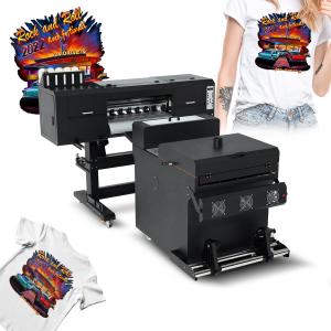 Buy cheap Multicolor CMYKW A1 DTF Printer TWO I3200 Printing Machine for 60cm T-shirt Pet Film from wholesalers