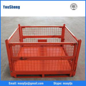 Buy cheap Folding heavy capacity steel storage metal forklifts stacking warehouse roll cages from wholesalers