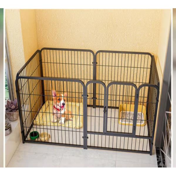 Portable Metal Folding Dog Kennels and Run Fence Panels Perfect for Outdoor Furniture