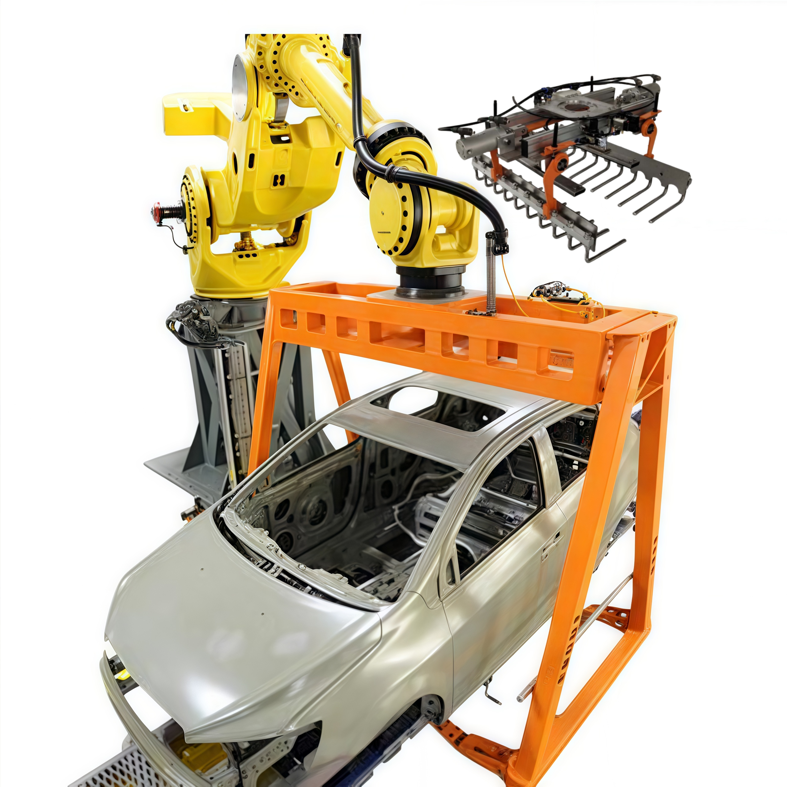 Buy cheap High-load Material Handling Robot Fanuc M-2000iA/1200 Reach 3734mm and CNGBS Customized Industrial Robot Gripper from wholesalers