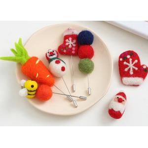 Buy cheap Environmental Friendly Wool Felt Balls Snowman Santa Carrot Pattern from wholesalers