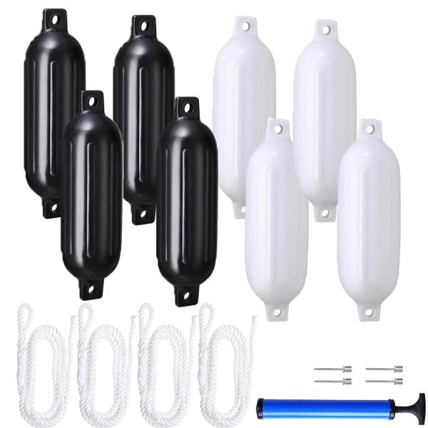 Quality Boat Bumpers 8x27 Boat Fender Twin Eye 4-Pack for sale