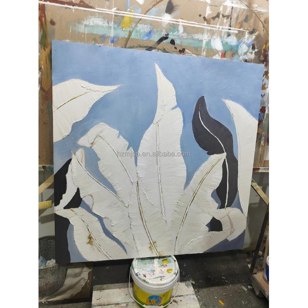 NO Original Customized Flower Colorful Hand Painted Canvas Oil Painting for Modern Home Decor 6 Color Print Method