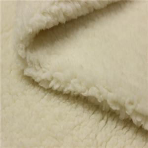Polyester sherpa fleece faux fur fabric /fake lamb fur