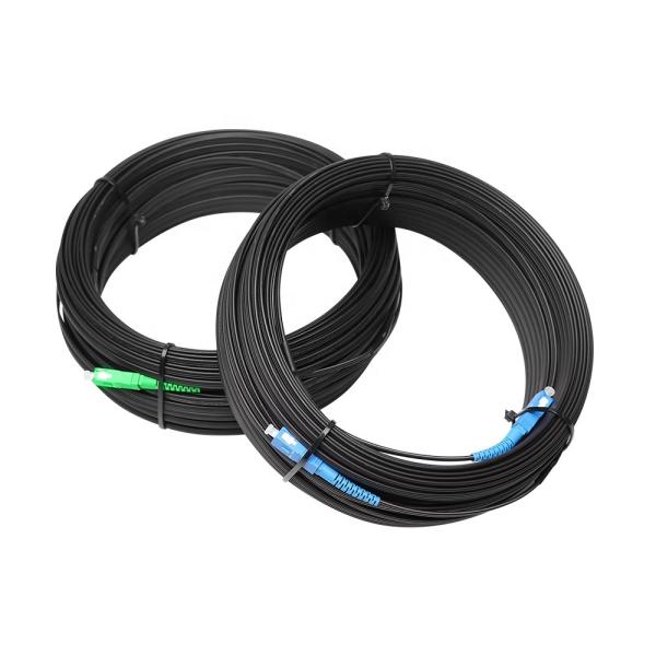 Quality SC APC SC UPC G657A2 FTTH Drop Cable Patch Cord Single Mode KFRP for sale
