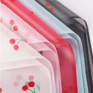 China 56*56cm Cherry Matte Waterproof Floral Wrapping Paper with Translucent Korean Design on sale
