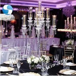 Buy cheap ZT-267G New wedding gold tall crystal candelabra centerpieces from wholesalers