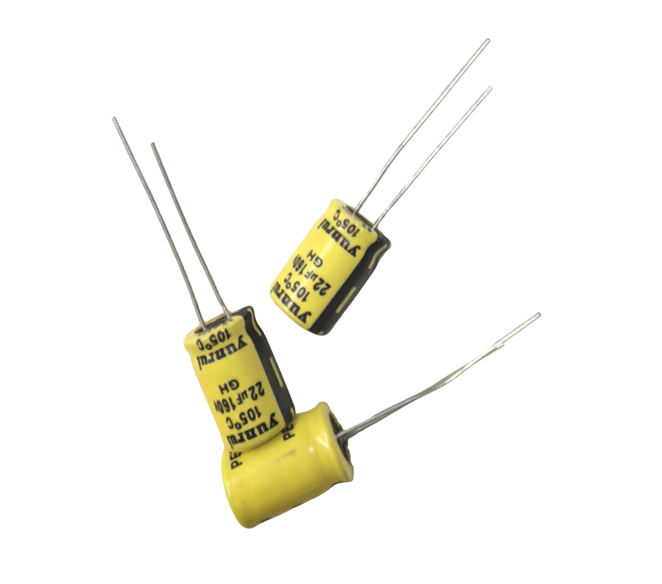 22UF 16V Radial Aluminum Electrolytic Capacitor with Low ESR and High Ripple for