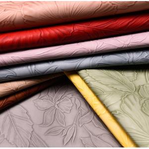 Buy cheap 3D Retro Floral Embossed PVC Leather Brushed Bottom For Handbag Packaging Box Decorative Fabric Placemat Faux Leather from wholesalers