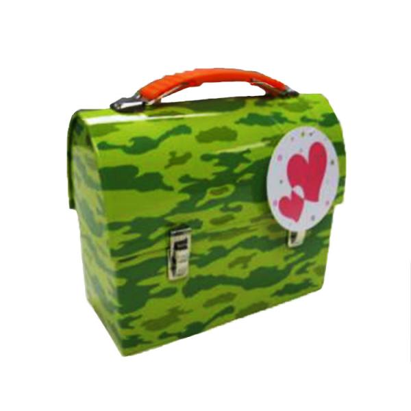 Buy cheap Personalized Rectangular Tin Containers , Coffee Candy Metal Box With Handle from wholesalers