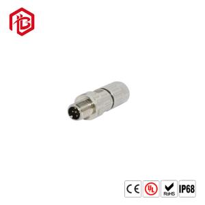 3pin M12 Male And Female Connectors IP67 Screw Locking System Signal Connector