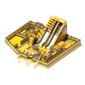 Buy cheap Indoor Playground Inflatable Castles Yellow Grey With Slides from wholesalers