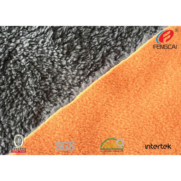 Quality Soft Shell Fabric TPU Coated Fabric Polar Fleece Bonded With Velboa Plush Fabric for sale