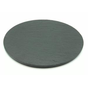 Buy cheap Black Round Slate Placemats Diameter 22cm Natural Surface Eco Friendly product