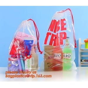 Biodegradable Customized Logo Printed Poly Drawstring Hotel/Travel Laundry