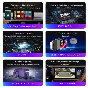 Android 12 Touch Screen 7'' Car Audio System for VW Skoda Octavia Golf Passat B6