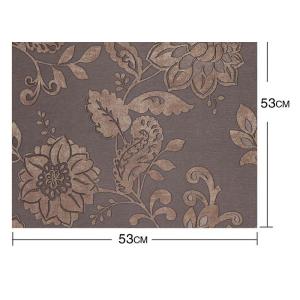 Buy cheap Brown Floral Pattern Washable Vinyl Wallpaper With Embossed Rustic Style from wholesalers