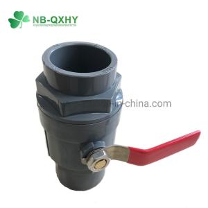 Manual PVC/UPVC Flexible Ball Valve for Water Supply Steel Handle and Two Pieces