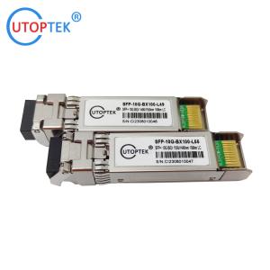 Buy cheap 10g Bidi LC 100km SFP+ Transceiver Module 1490/1550nm for Cisco/Huawei/Alcatel/Juniper/Mikrotik from wholesalers