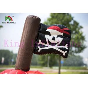 Tropic PVC Bounce Houses For Kids , Mini Pirate Bouncer With Swimming Pool
