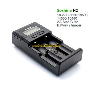 Soshine H2 LCD Universal Charger for Liion/LiFePO4 26650 18650 9V NiMH C AA AAA
