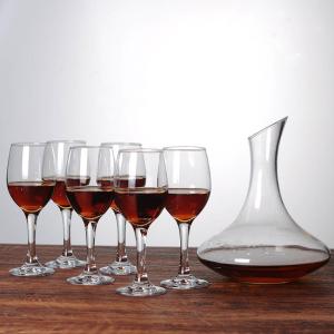 1000ml/34oz Round 7pcs Custom Wine Decanter With Polyfoam Packing