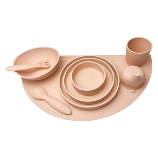Quality Baby Plain Suction Bowl And Plate Set Silicone Food Grade With Spoon for sale
