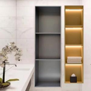 Buy cheap Rectangular Stainless Steel Niche In Bathroom Wall With LED Light from wholesalers