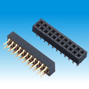 2.54 mm Pitch 3.5 Dual Row Female Header Connector Straight PBT Material