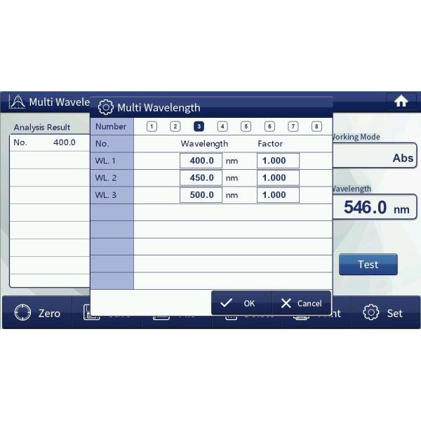 7 inch LCD Touch Screen Variable Spectral Bandwidth Spectrophotometer for Professional