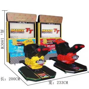 Plastic Moto Racing Game Machine 2200*2500*2500mm Cool Coin Operated Driving