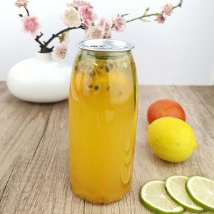 Buy cheap 650ml Clear Plastic Beverage Cans With Snap Lids Milk Beverages from wholesalers