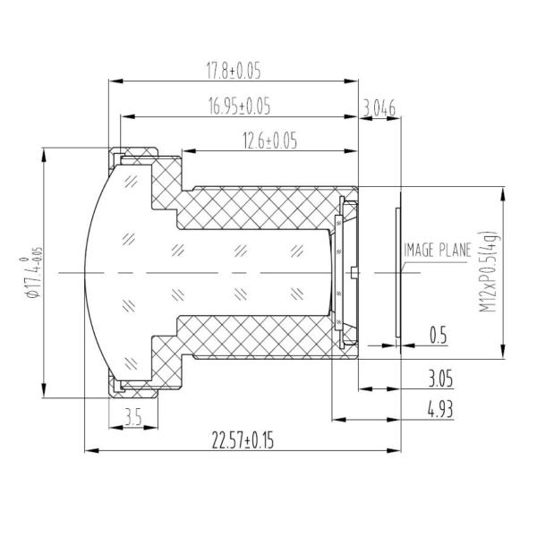 Buy cheap 1/2.5" 2.55mm wide angle S mount lens , HFOV 130degree, F2.0 good for Aptina MT9P031,CCL1250255MP from wholesalers