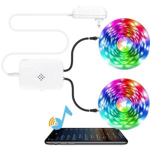 Buy cheap DC12V work with Alexa google assistance App and remote rgb rgbic addressable waterproof programmable wifi smart led light strip from wholesalers