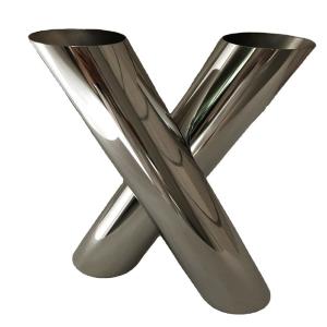 Steel silver mirror chrome flower pot for decorate